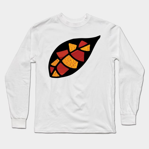 Minimal Geometric Leaf Long Sleeve T-Shirt by VANDERVISUALS